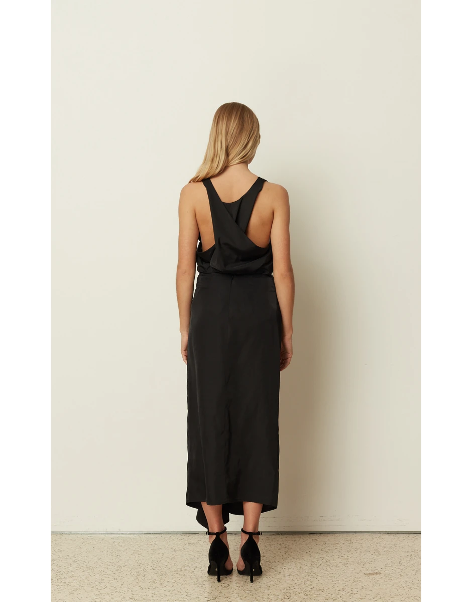 TWISTED SKIRT BLACK