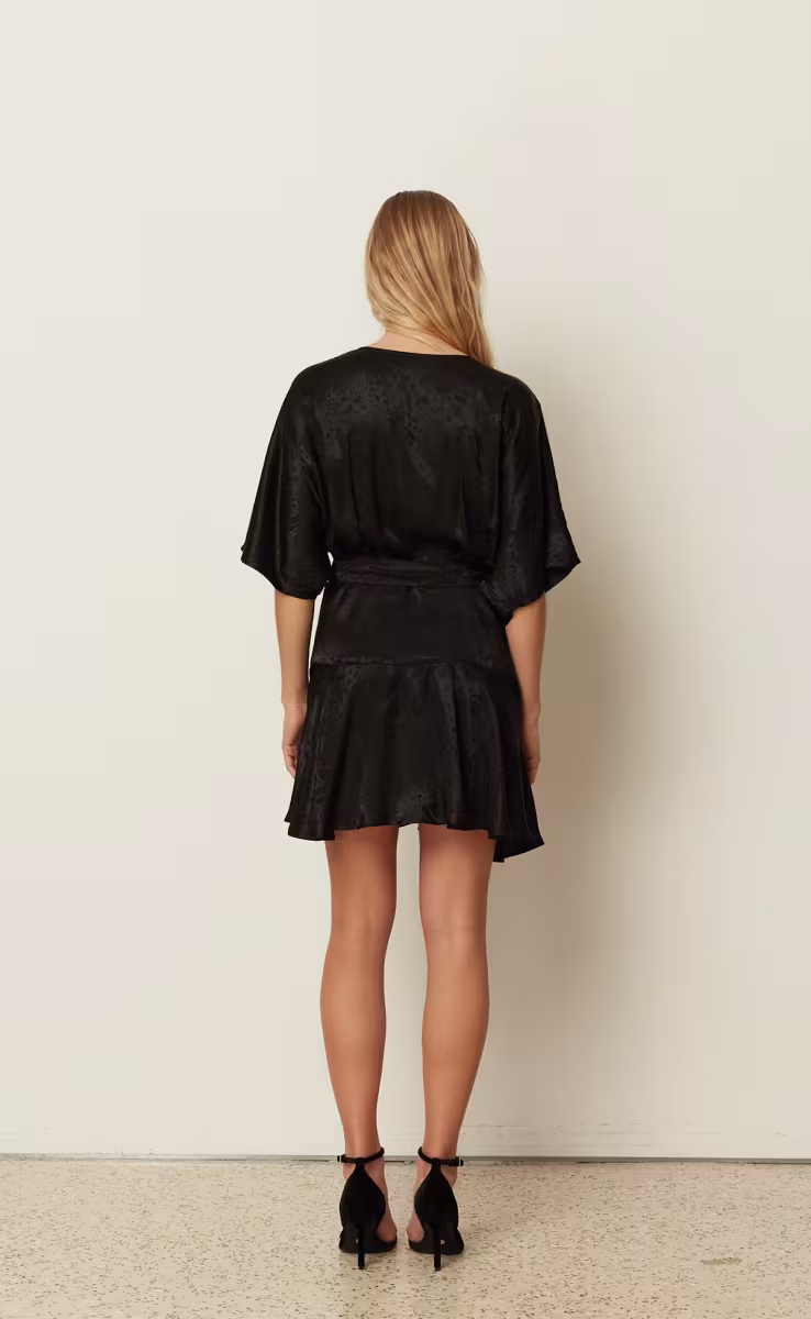 ΦΟΡΕΜΑ WRAPPED RUFFLE ΜΑΥΡΟ