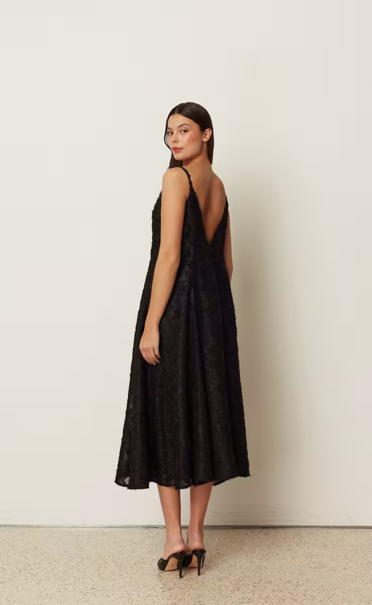 ΦΟΡΕΜΑ SEQUINED FLARED ΜΑΥΡΟ
