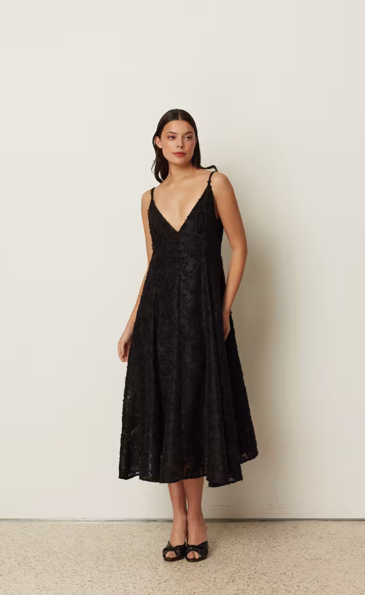 ΦΟΡΕΜΑ SEQUINED FLARED ΜΑΥΡΟ