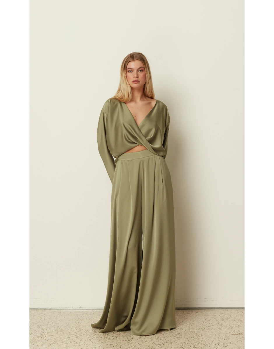 SILKY PANTS KHAKI