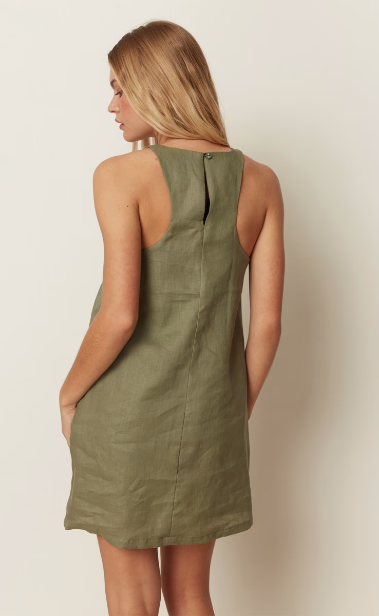 LINEN DRESS KHAKI