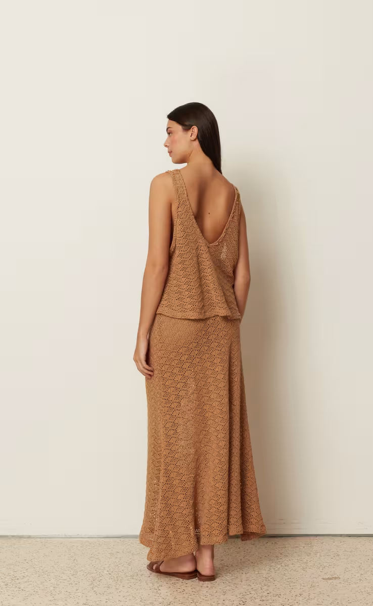 KNITTED TOP BEIGE O/S