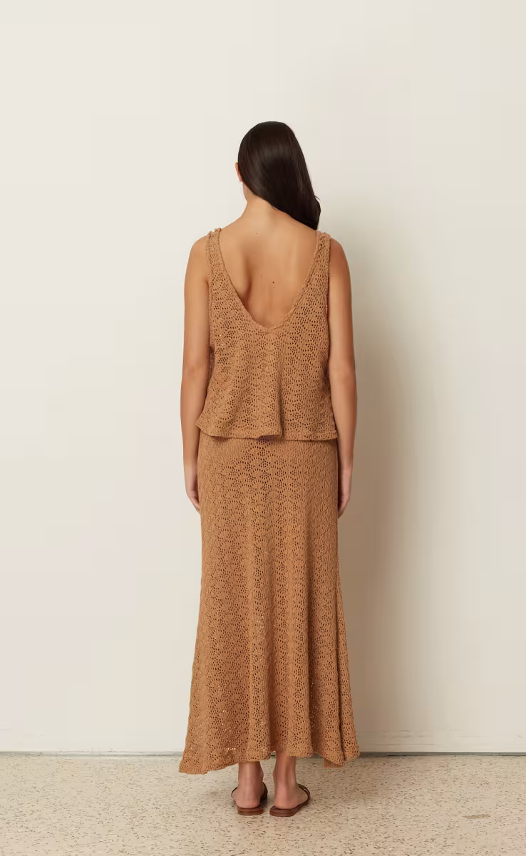 KNITTED TOP BEIGE O/S