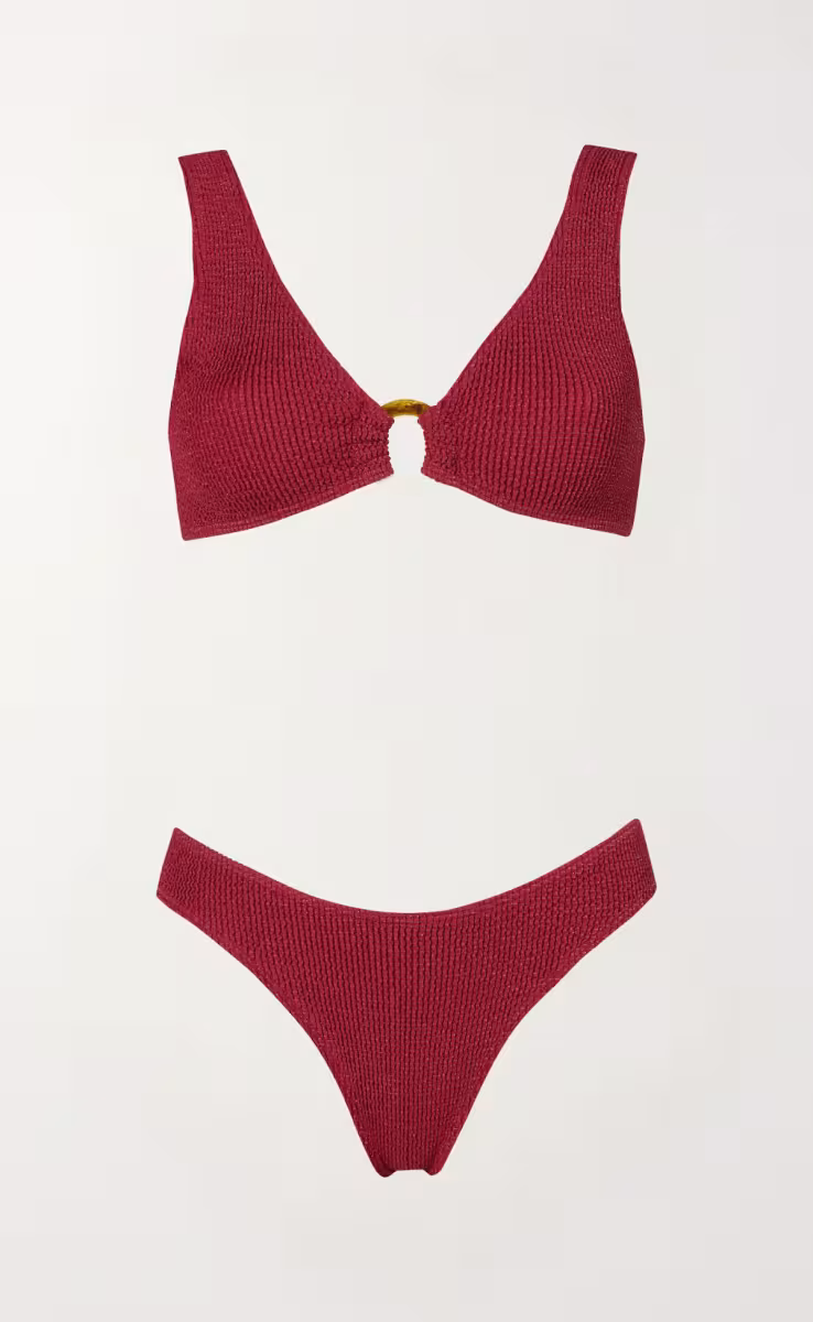 ALI BIKINI METALLIC RED