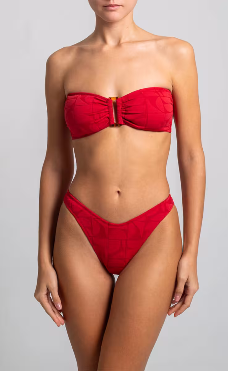 MELITA BIKINI LIPSTICK JACQUARD