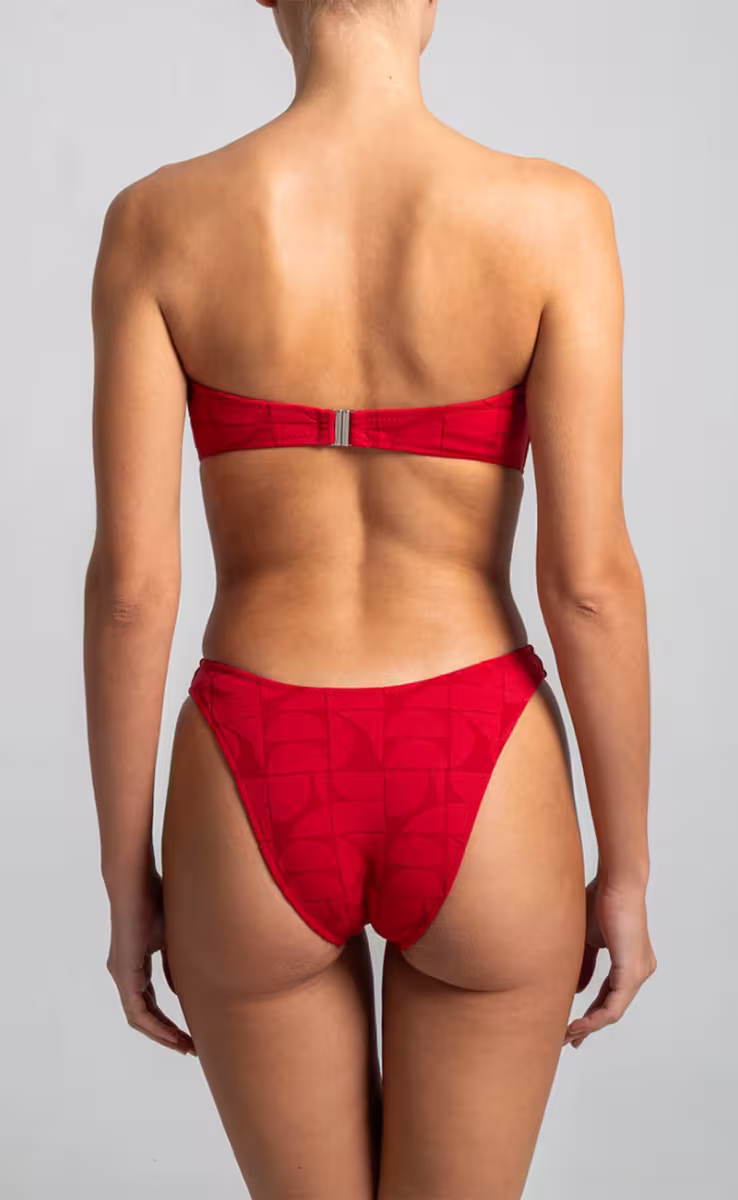 MELITA BIKINI LIPSTICK JACQUARD