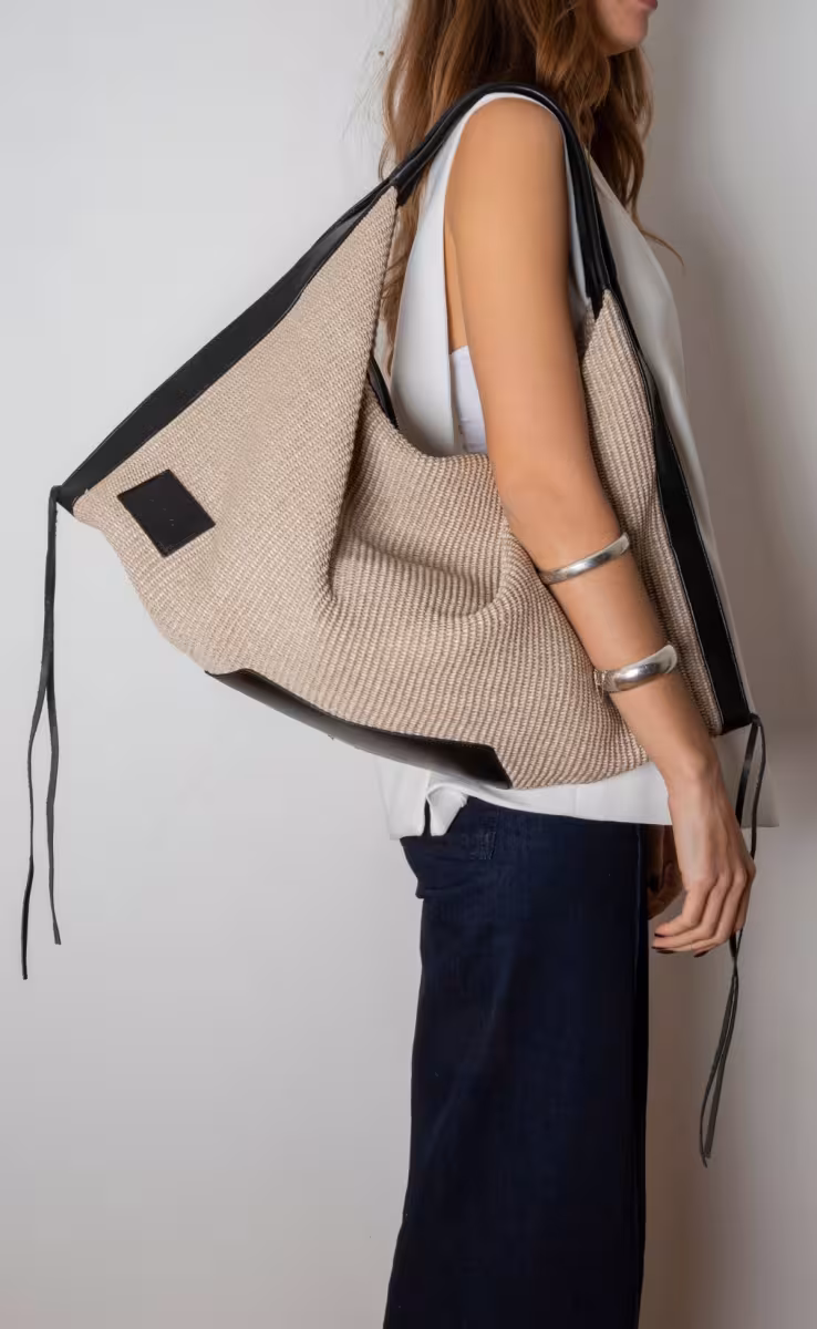 AFETIRIA RAFFIA BAG BEIGE