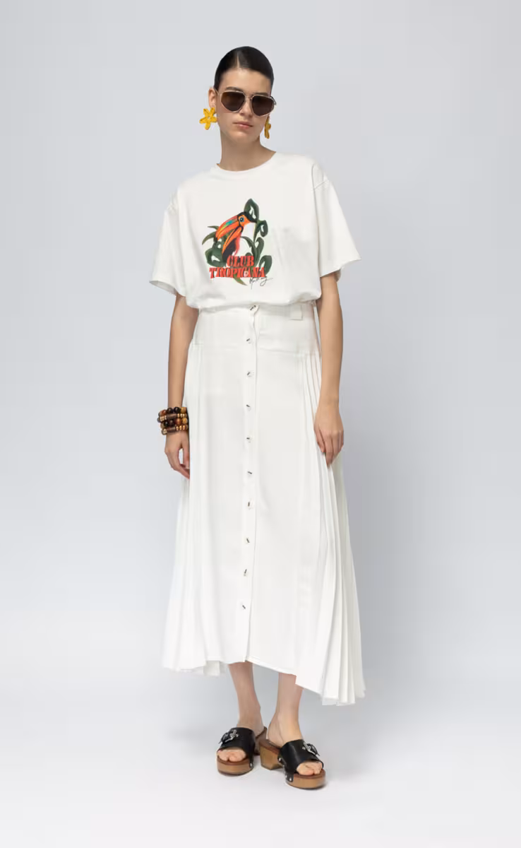 MIMOSA STRIPES SKIRT WHITE