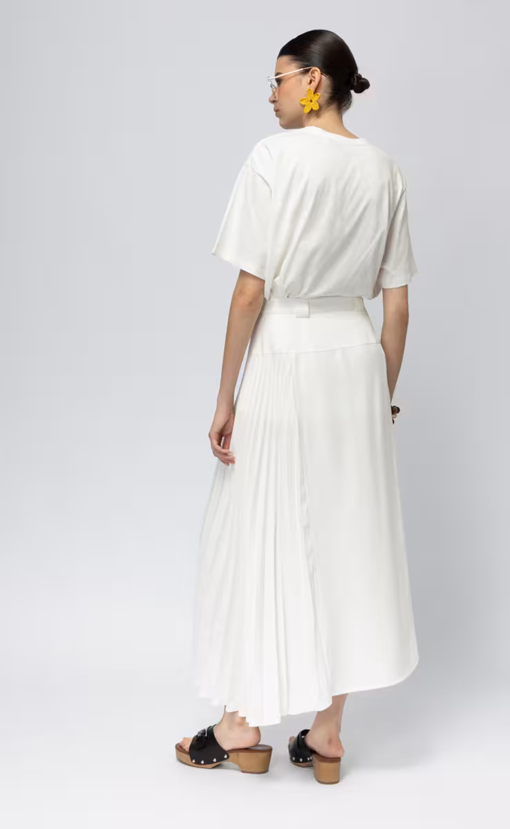 MIMOSA STRIPES SKIRT WHITE