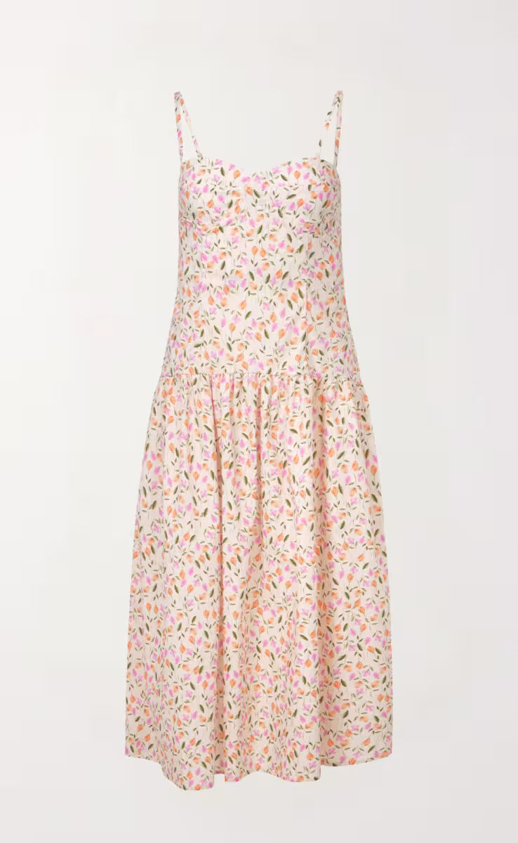 CLAIRE DRESS MULTI ORANGE