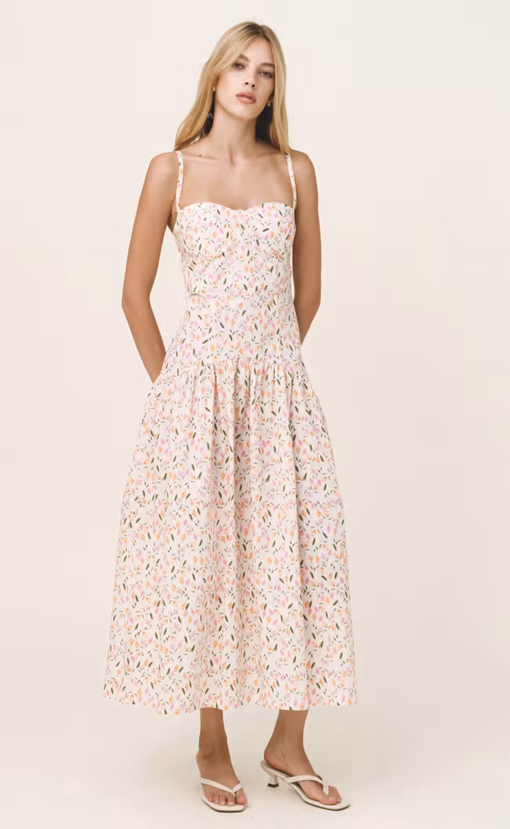 CLAIRE DRESS MULTI ORANGE