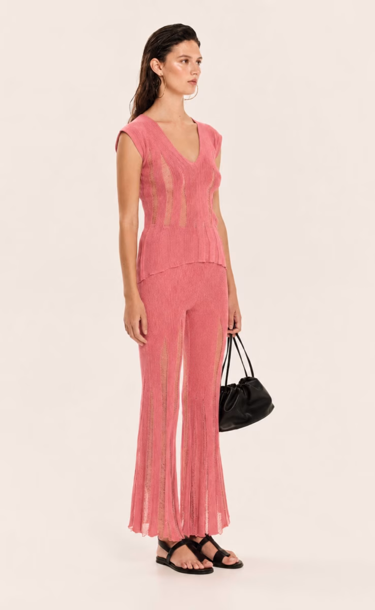 KNIT TROUSERS SUMMER ROSE