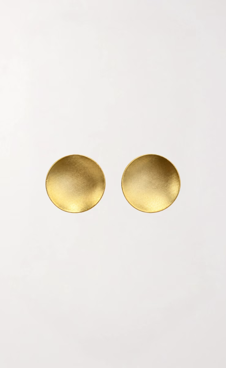 EARRINGS GOLDPLATED SMALL DISC