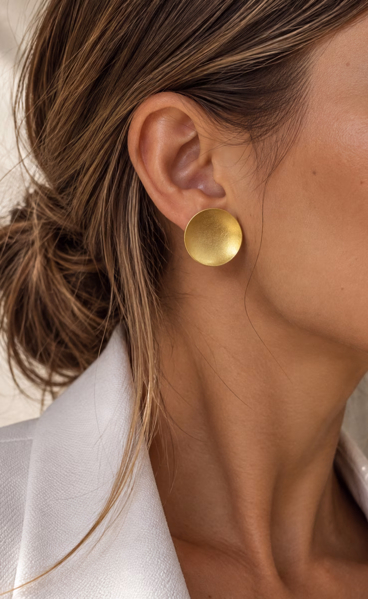 EARRINGS GOLDPLATED SMALL DISC