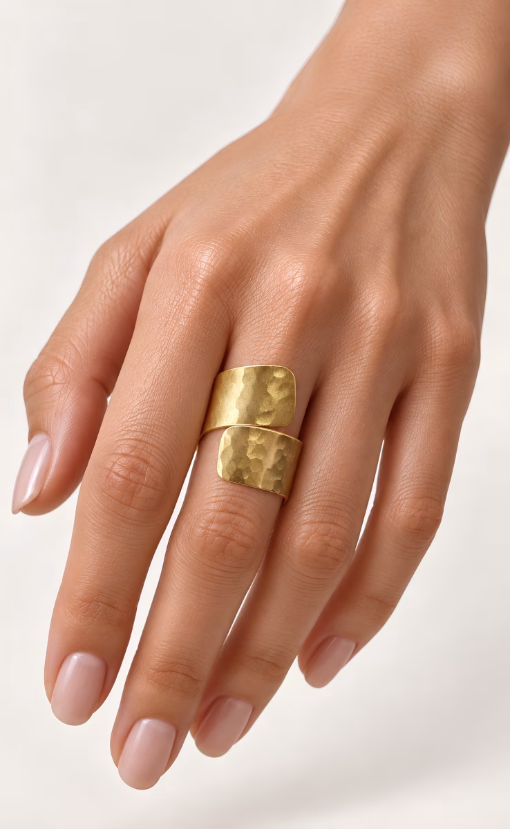 OPEN GOLD PLATED RING