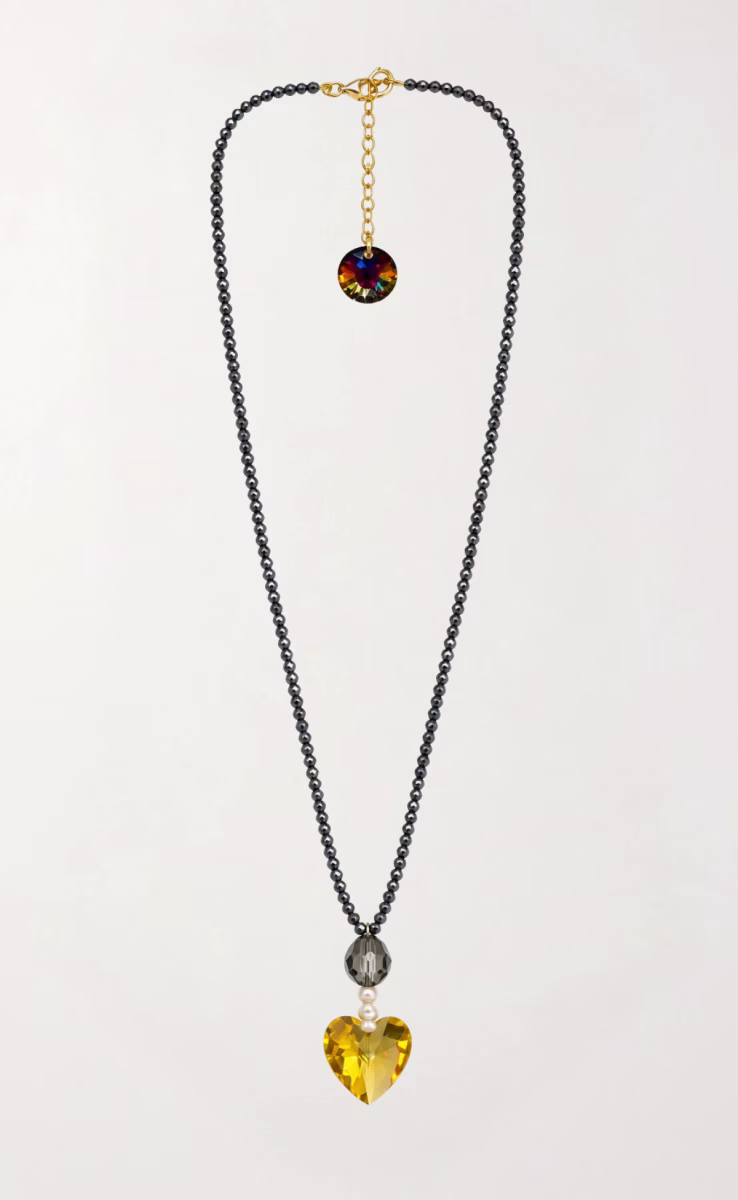 NECKLACE HEMATITE FW PEARL SWAROVSKI