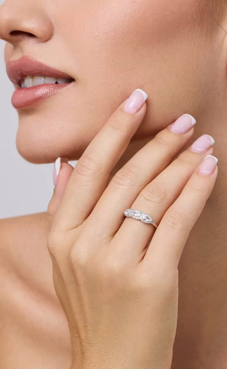PAVE RING SILVER