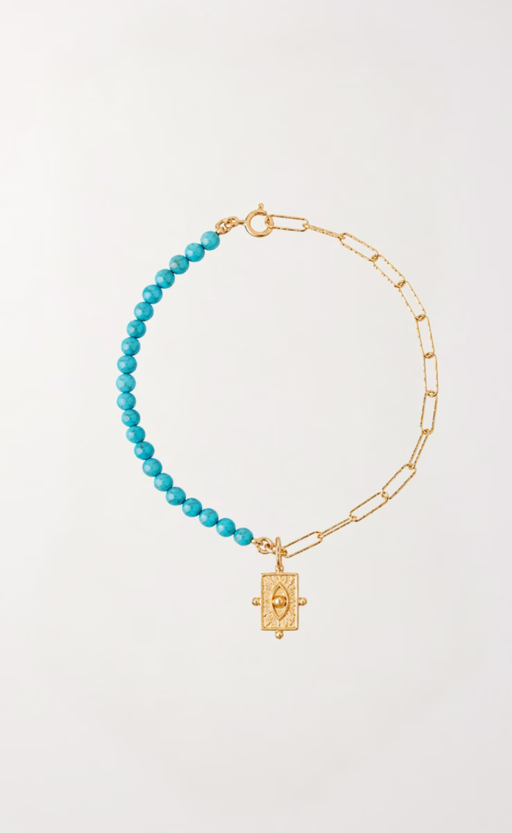 MINI EYE TAG STONES BRACELET TURQUOISE