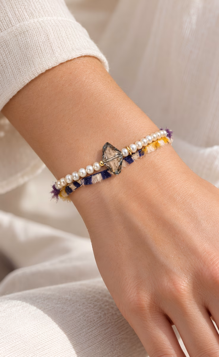 BRACELET FRESHWATER PEARLS SWAROVSKI ELEMENTS
