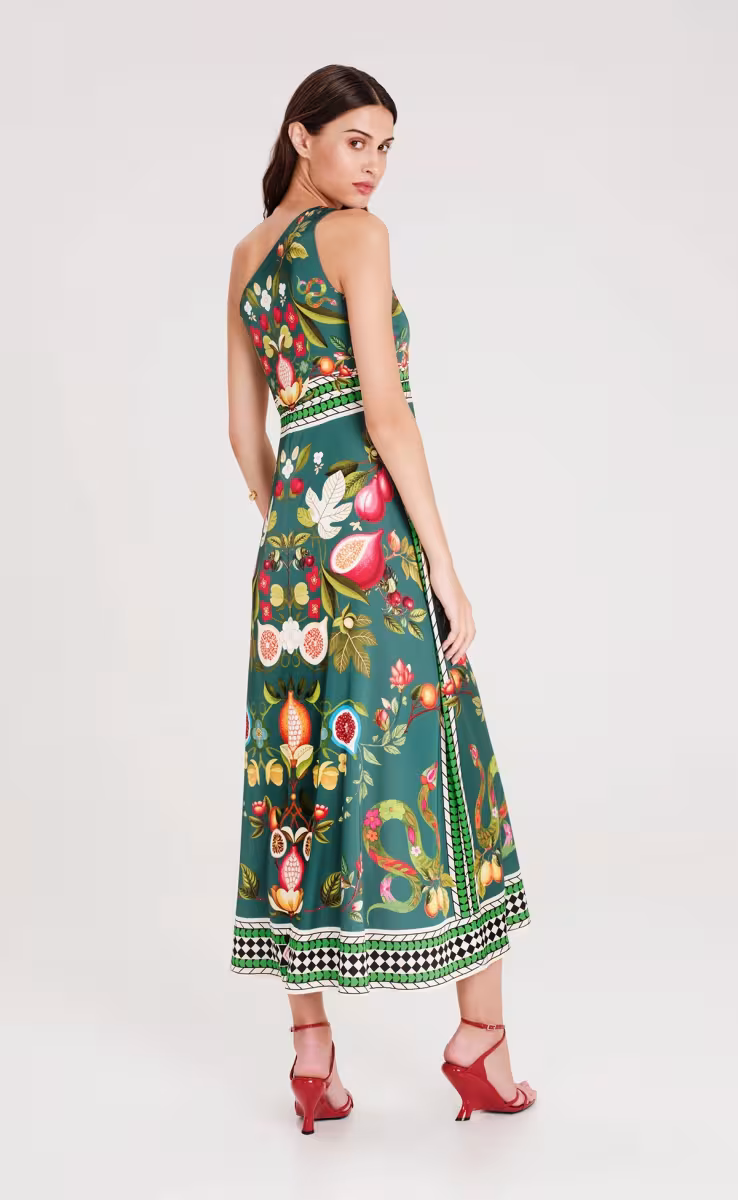 NECTAR ONE SHOULDER LONG DRESS-SILKY