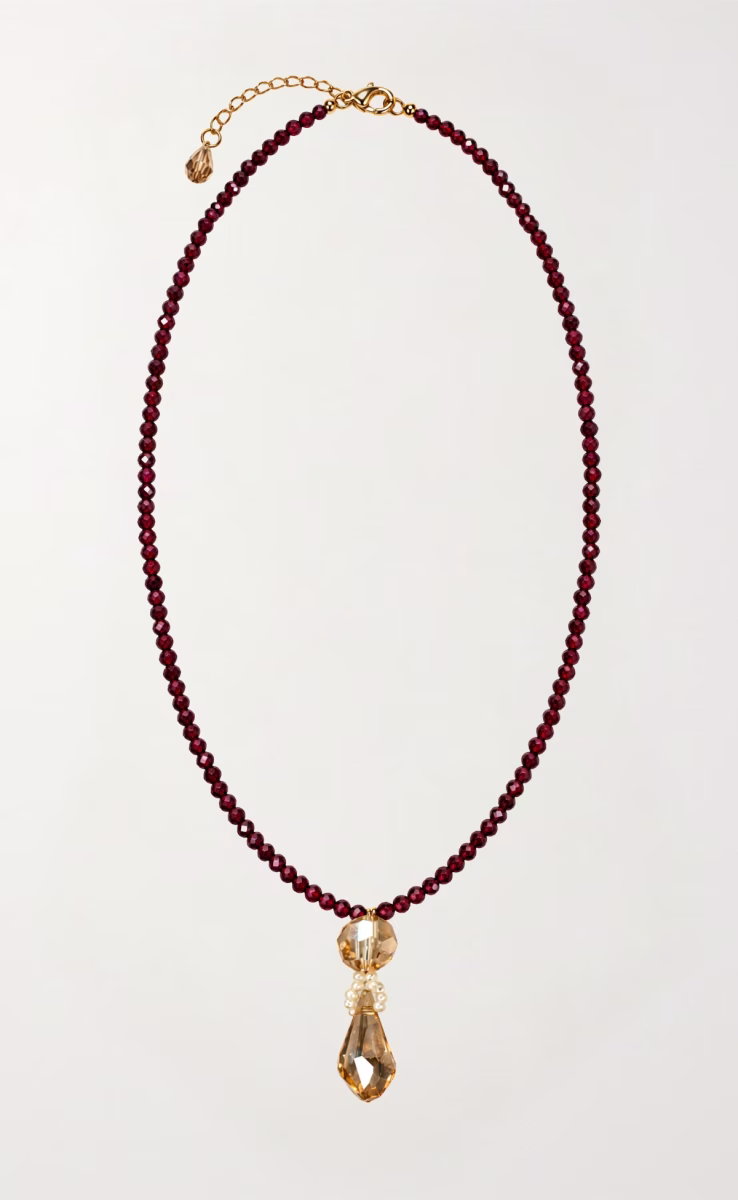 ΚΟΛΙΕ ΜΕ GARNET & SWAROVSKI