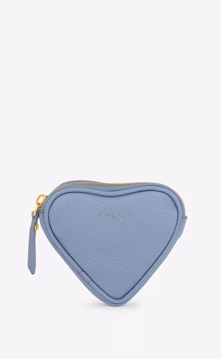 HEART COIN PURSE DENIM