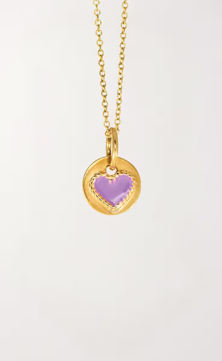 LOVE COIN PENDANT PURPLE