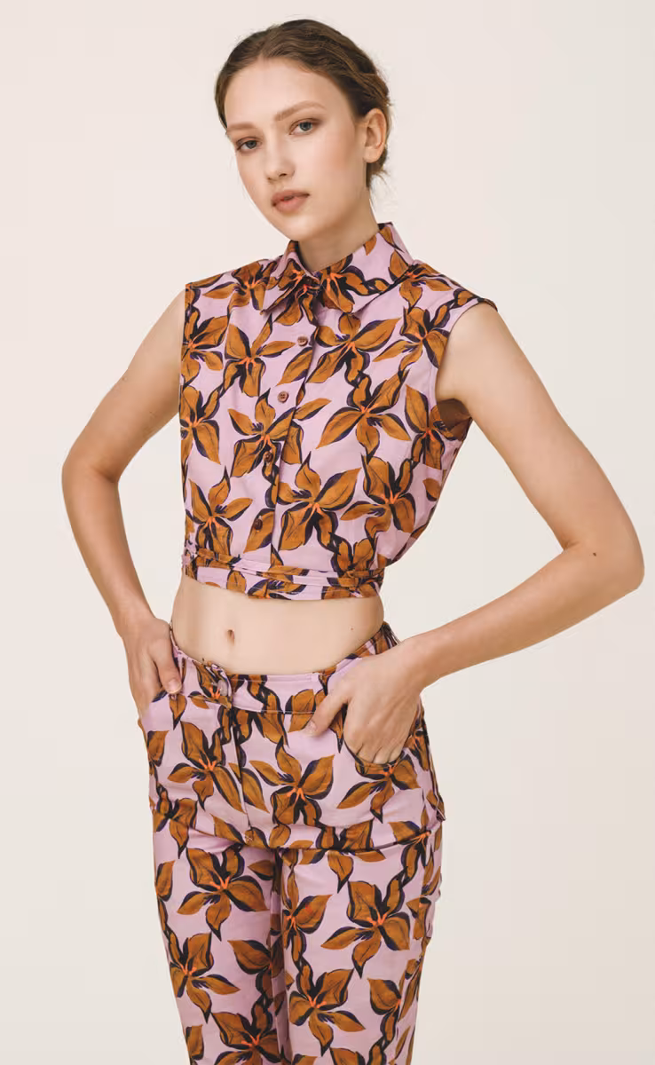 AMAL PANTS MULTI PURPLE