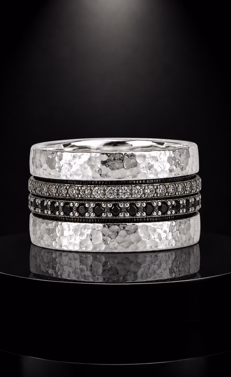 ΑΣΗΜΕΝΙΟ ΔΑΧΤΥΛΙΔΙ K.AND ΜΕ ZIRCON