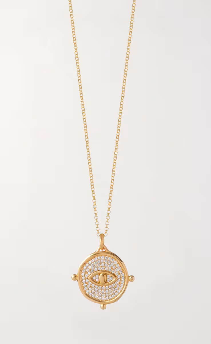 BIG PAVE THIN CHAIN NECKLACE