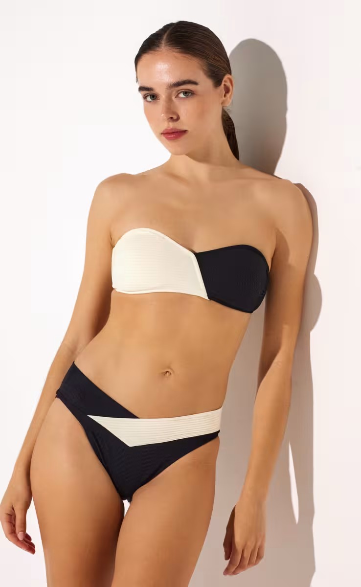 BANDEAU BIKINI ULTIMA CREAM & BLACK