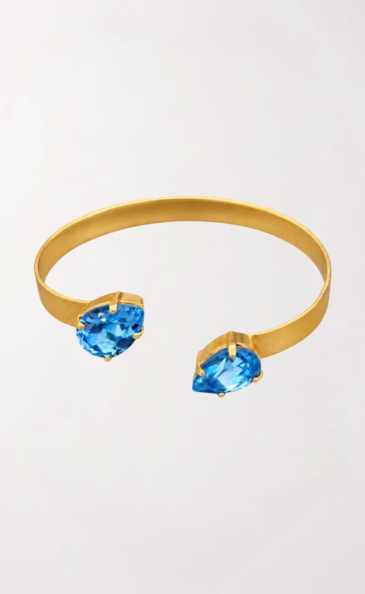 AQUA DOUBLE CRYSTALS BRACELET