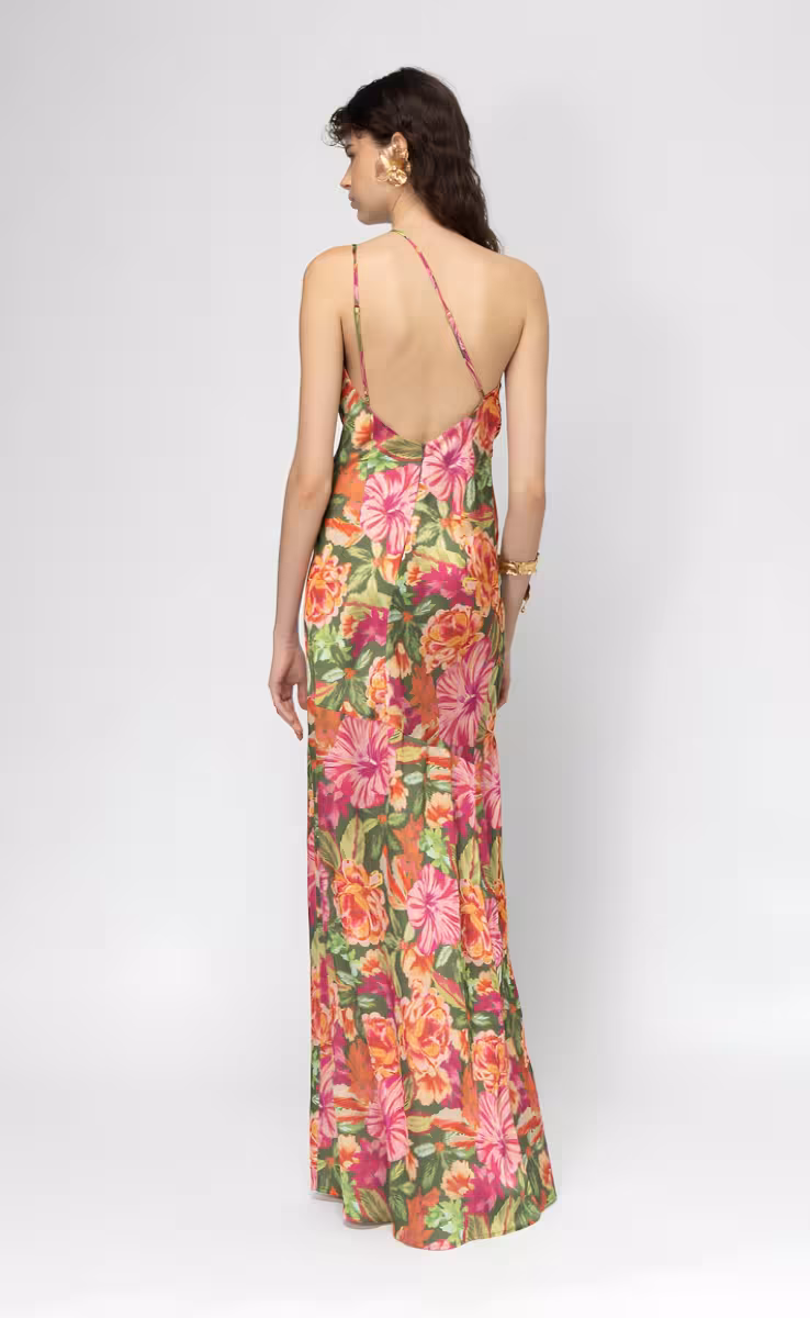 SUN RITUAL DRAPED DRESS FLORAL