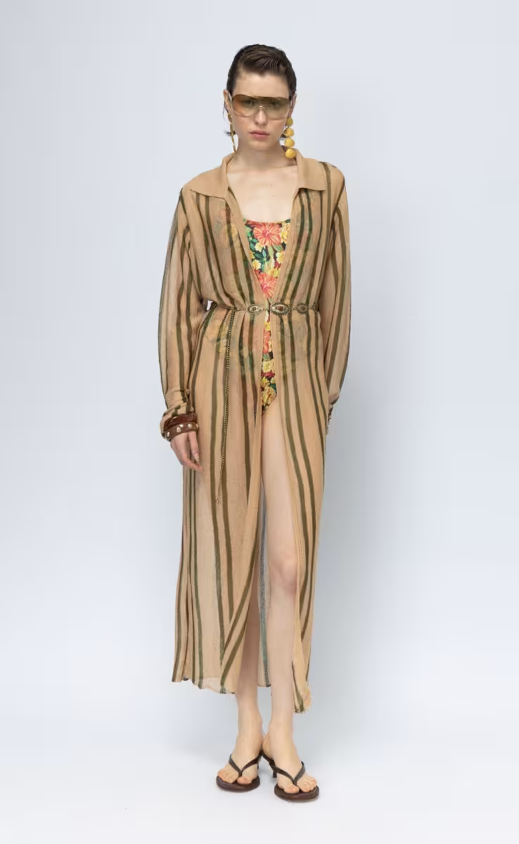 HOLIDAY MAXI KNIT CARDIGAN STRIPE