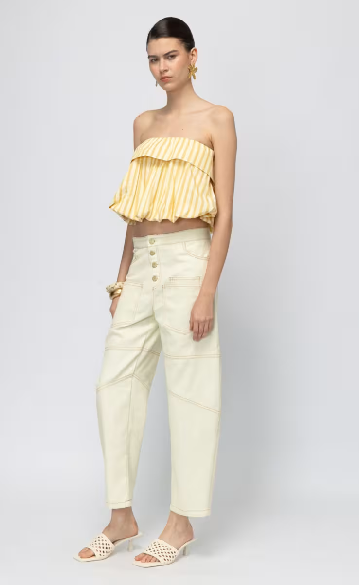 MEXICO STRAPLESS TOP BALLOON YELLOW