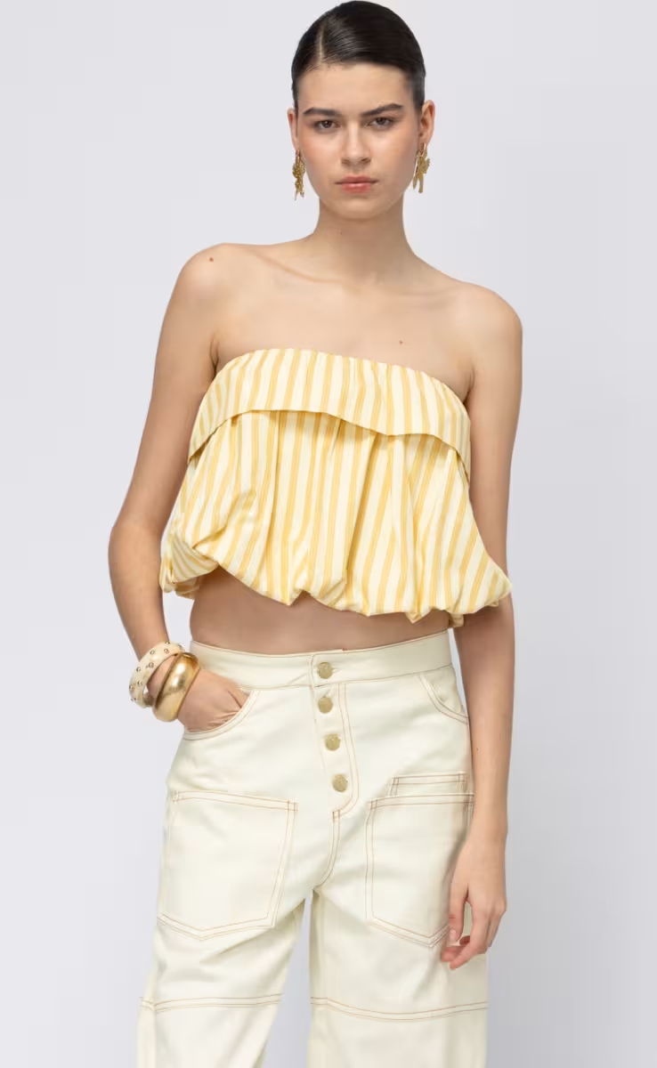 MEXICO STRAPLESS TOP BALLOON YELLOW