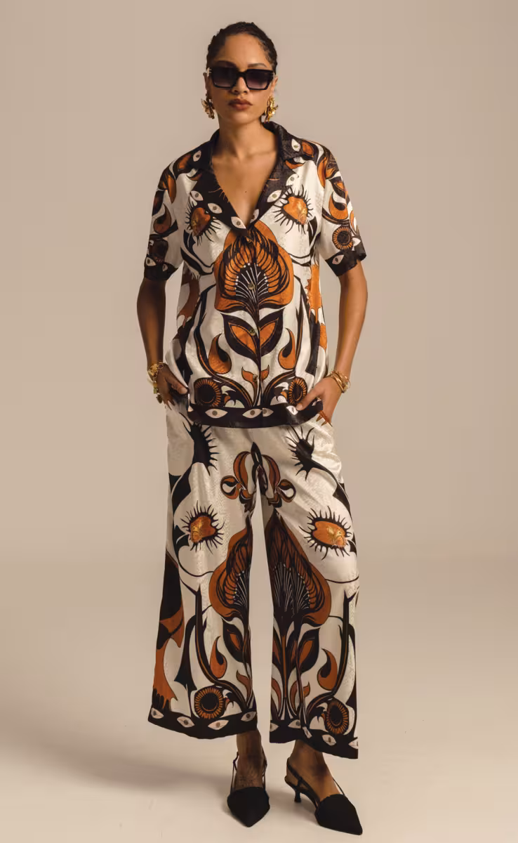 ORNAMENTAL PANTS JACQUARD