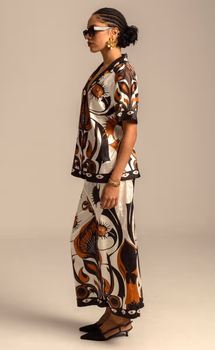 ORNAMENTAL PANTS JACQUARD