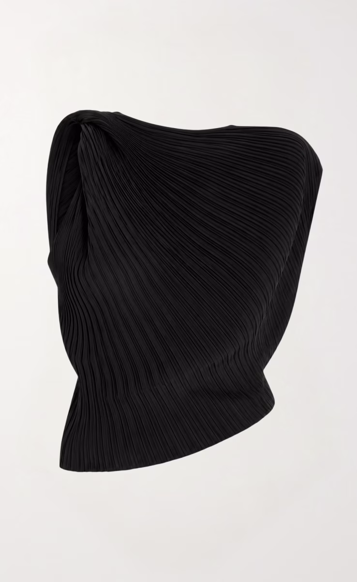 DRAPED TOP BLACK