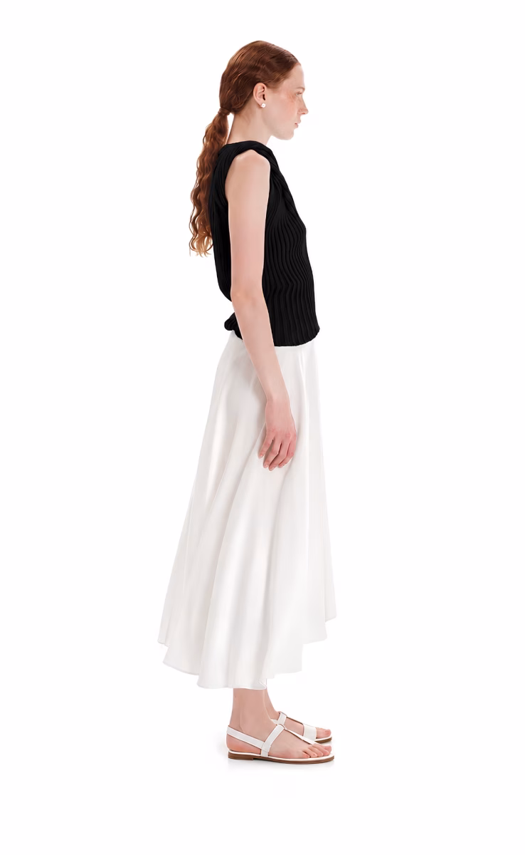 DRAPED TOP BLACK