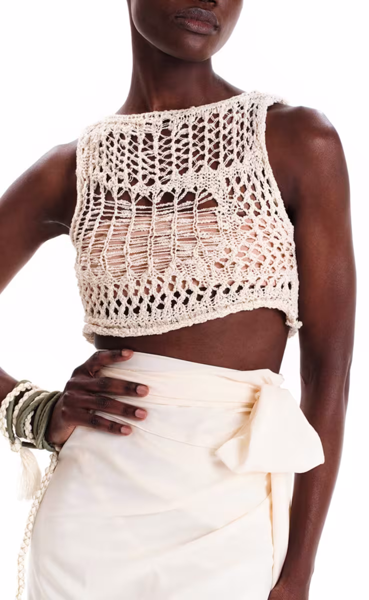 CROP TOP ECRU