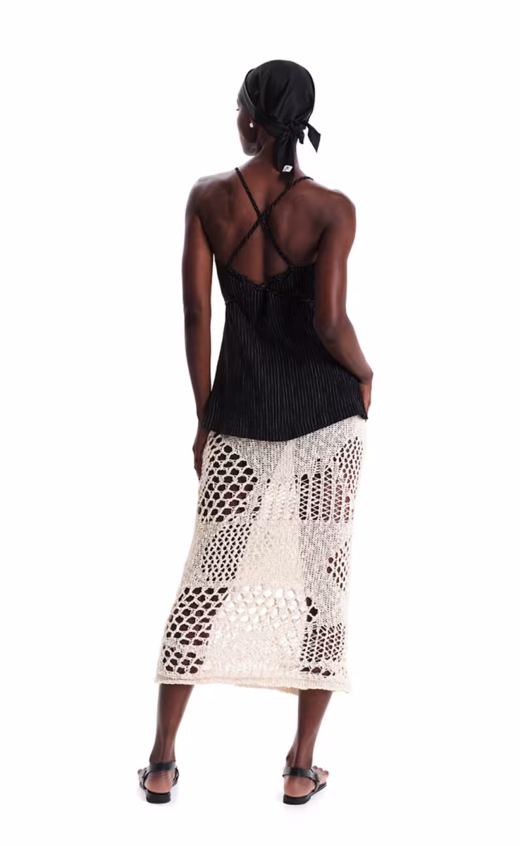 MIDI SKIRT ECRU