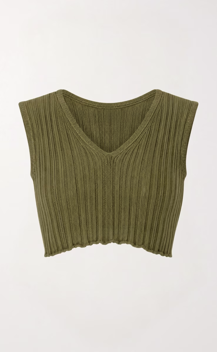 CROP TOP ORGANIC OLIVE