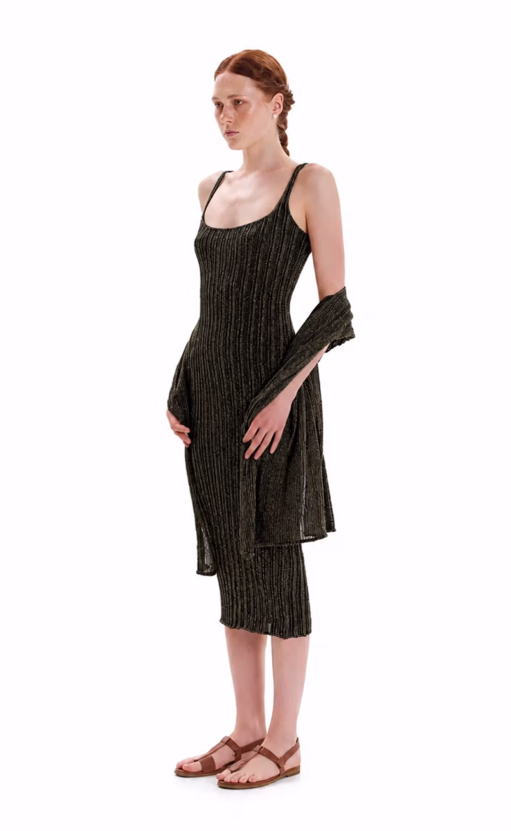 MAXI DRESS GOLD BLACK