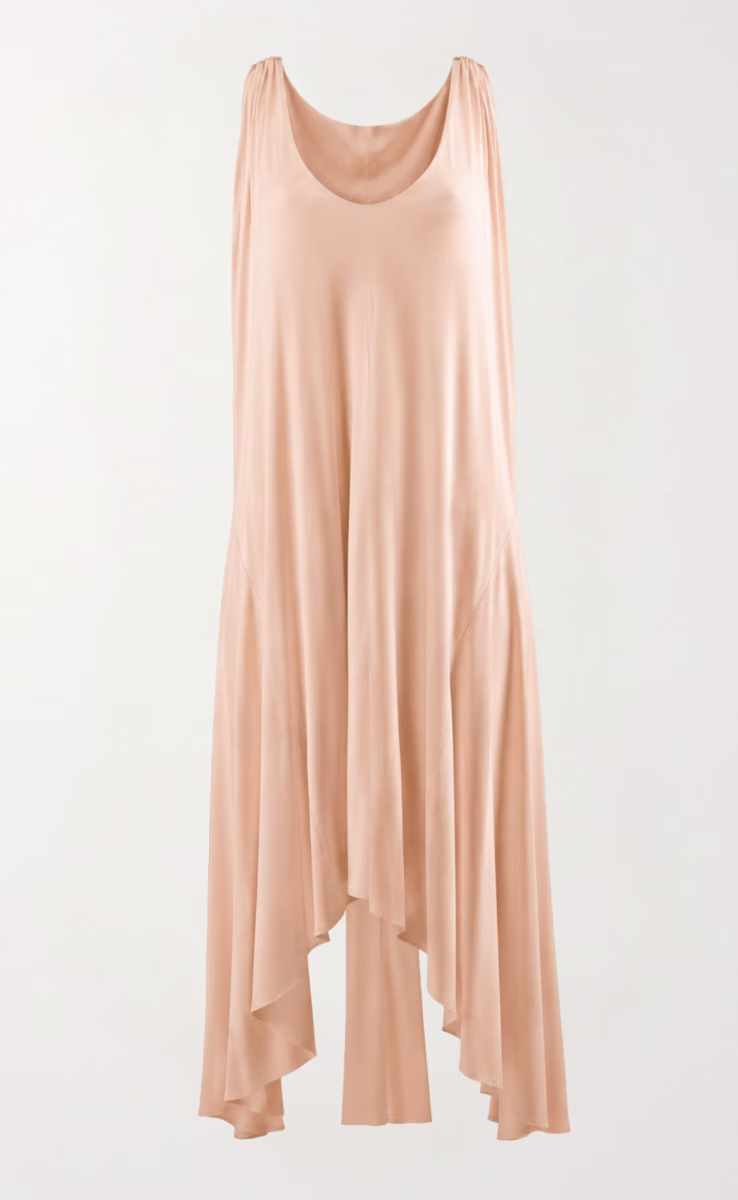 ASSYMETRICAL DRESS ECO VITAL ANTIQUE ROSE