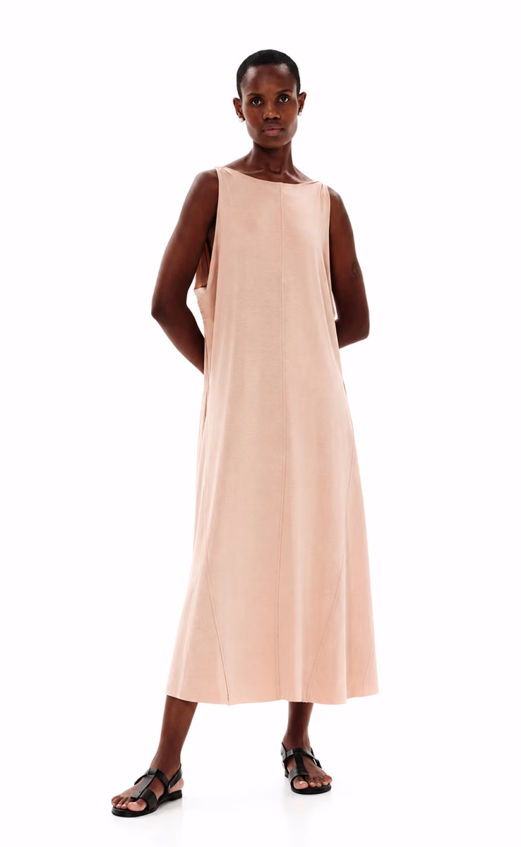 ASSYMETRICAL DRESS ECO VITAL ANTIQUE ROSE