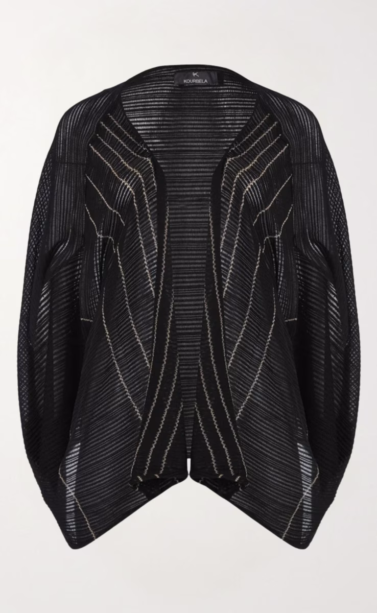 KNIT SLEEVLESS LOOSE CARDIGAN BLACK