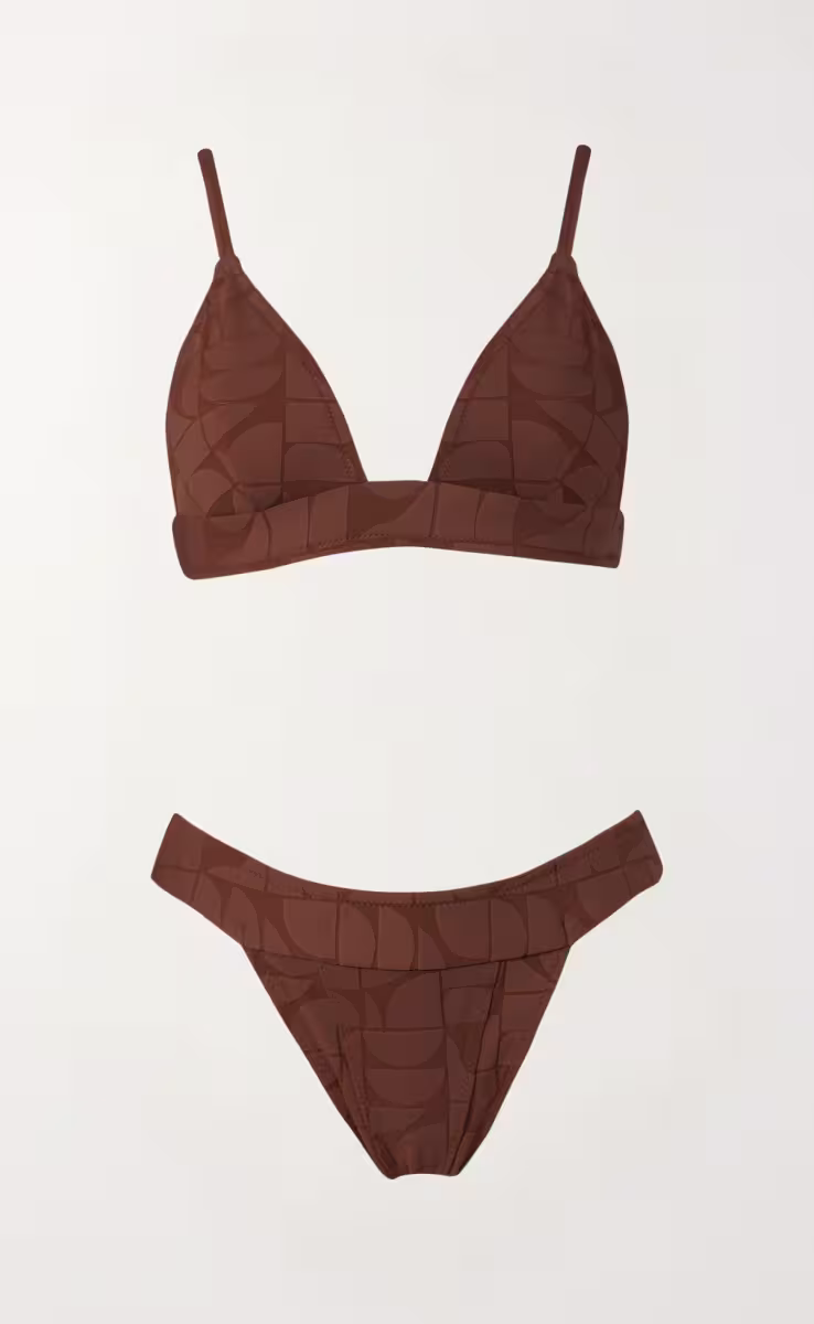 FERNANDA BIKINI  COFFEE JACQUARD