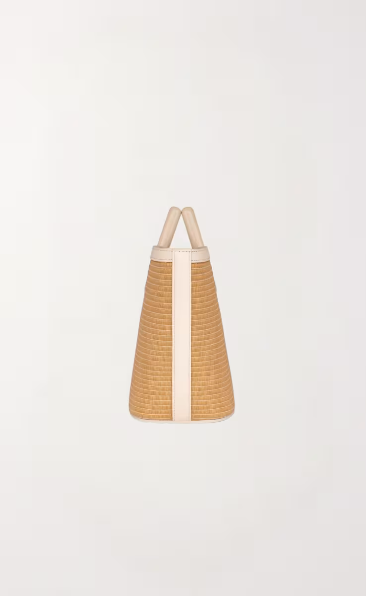 ΤΣΑΝΤΑ MICRO RIVIERA RAFFIA & CREAM